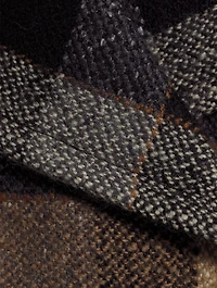 Blanket Coat Check Print