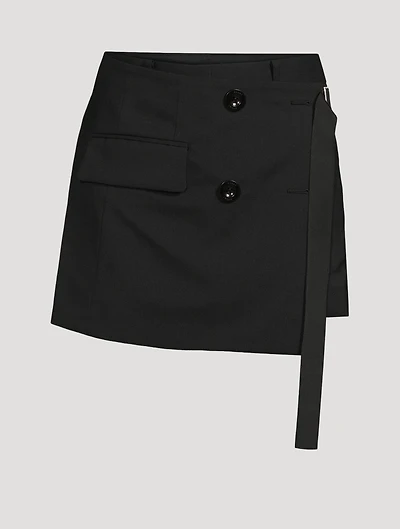 Wool-Blend Suiting Shorts