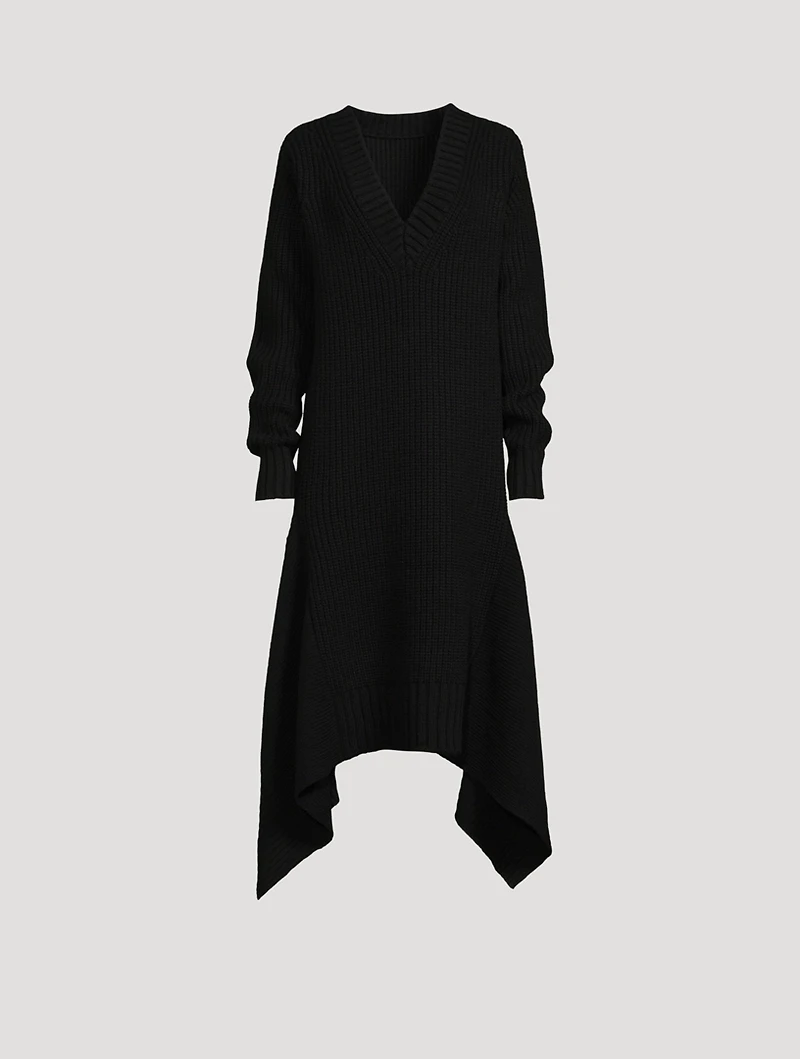 Wool Knit Midi Dress