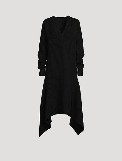 Wool Knit Midi Dress