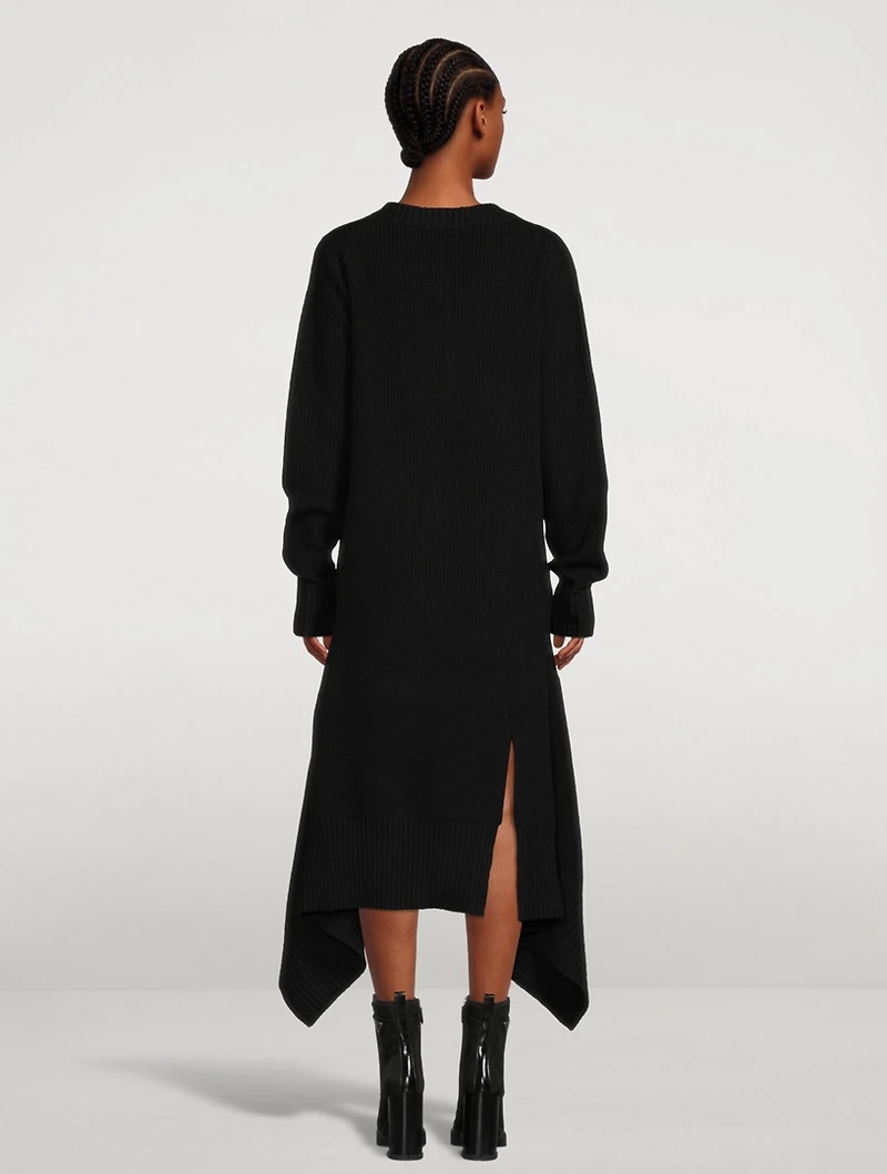 Wool Knit Midi Dress