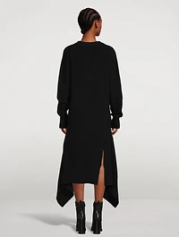 Wool Knit Midi Dress