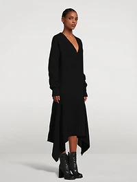 Wool Knit Midi Dress