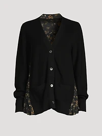Cotton Cardigan With Pleated Back