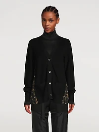 Cotton Cardigan With Pleated Back