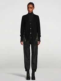 Cotton Cardigan With Pleated Back