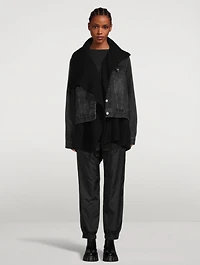 Denim Knit Blouson Jacket