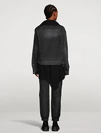 Denim Knit Blouson Jacket