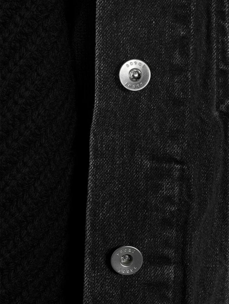 Denim Knit Blouson Jacket