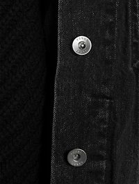 Denim Knit Blouson Jacket
