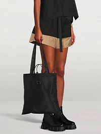 Cotton-Blend Belted Track Shorts