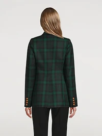 Wedding Double-Breasted Blazer Plaid
