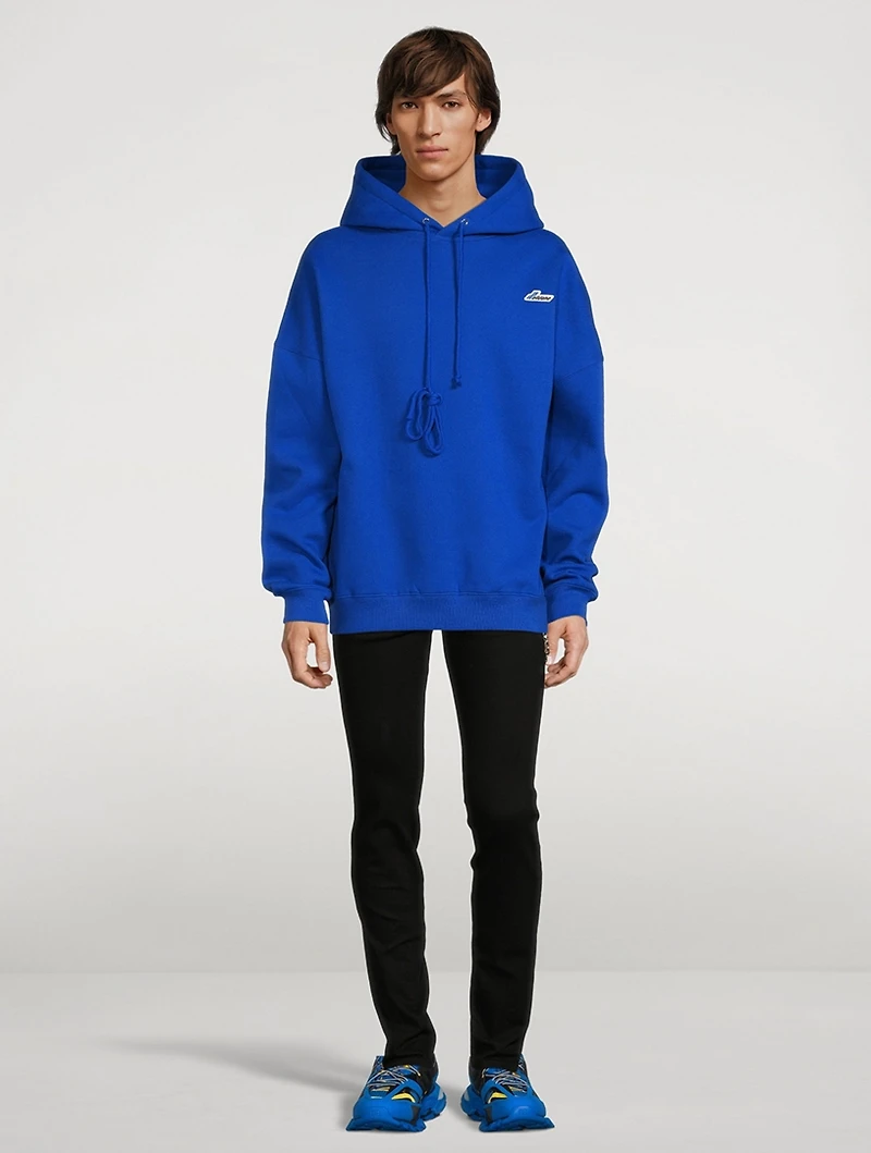 Cotton-Blend Hoodie With Logo Embroidery