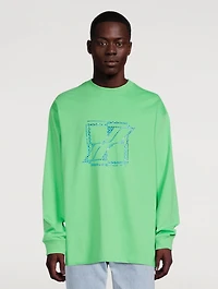 Long-Sleeve T-Shirt With Crystal Logo