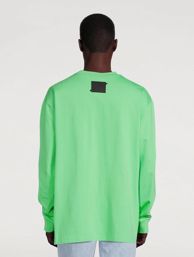 Long-Sleeve T-Shirt With Crystal Logo