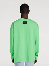 Long-Sleeve T-Shirt With Crystal Logo