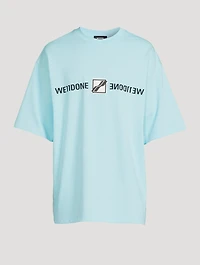 Cotton T-Shirt With Mirror Logo