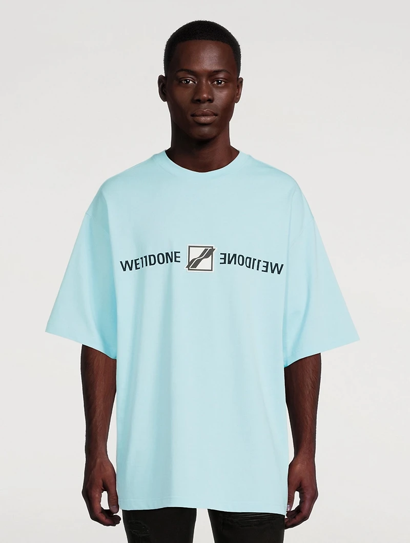 Cotton T-Shirt With Mirror Logo