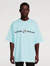 Cotton T-Shirt With Mirror Logo