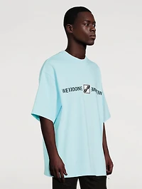 Cotton T-Shirt With Mirror Logo