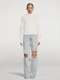 Playback Ripped Straight-Leg Jeans