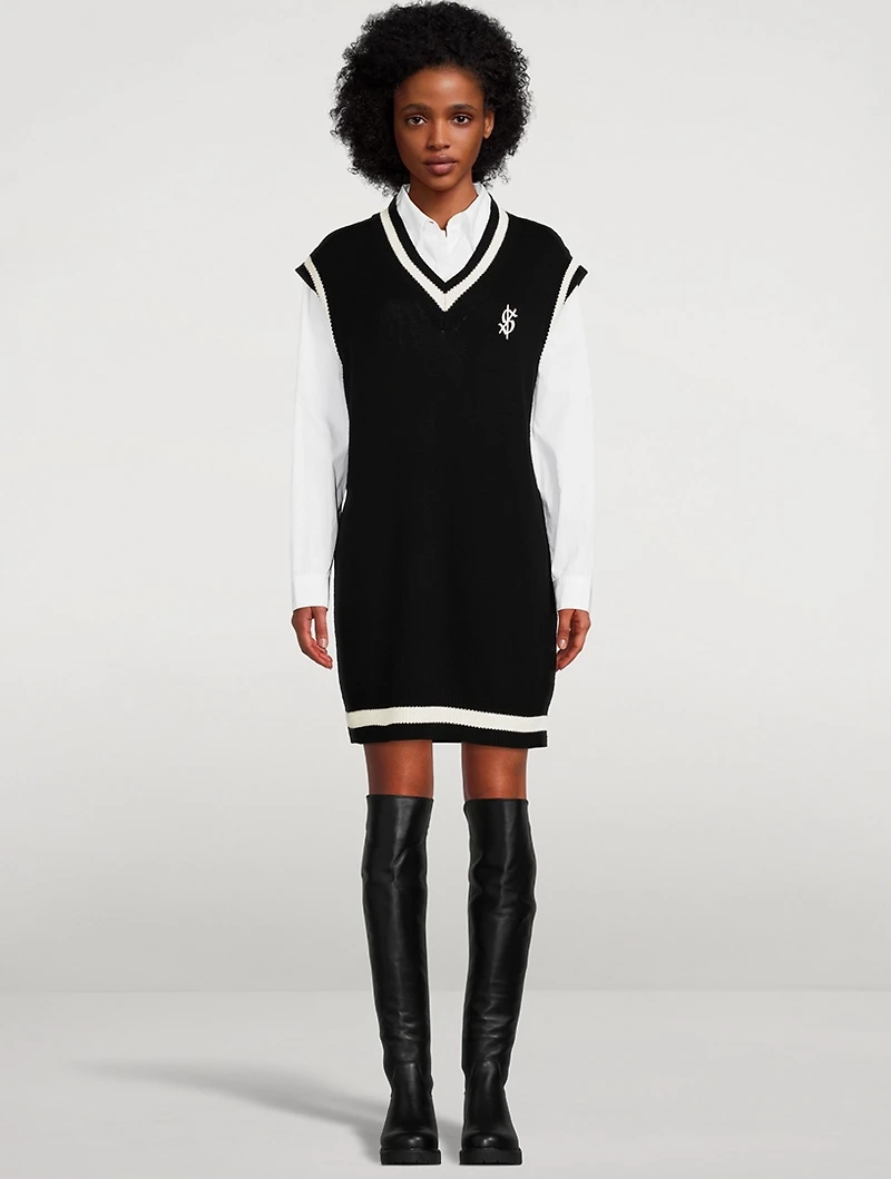 Cross Dollar Sweater Vest Dress