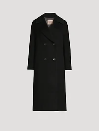 Cashmere Double-Breasted Long Coat