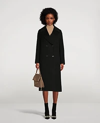 Cashmere Double-Breasted Long Coat