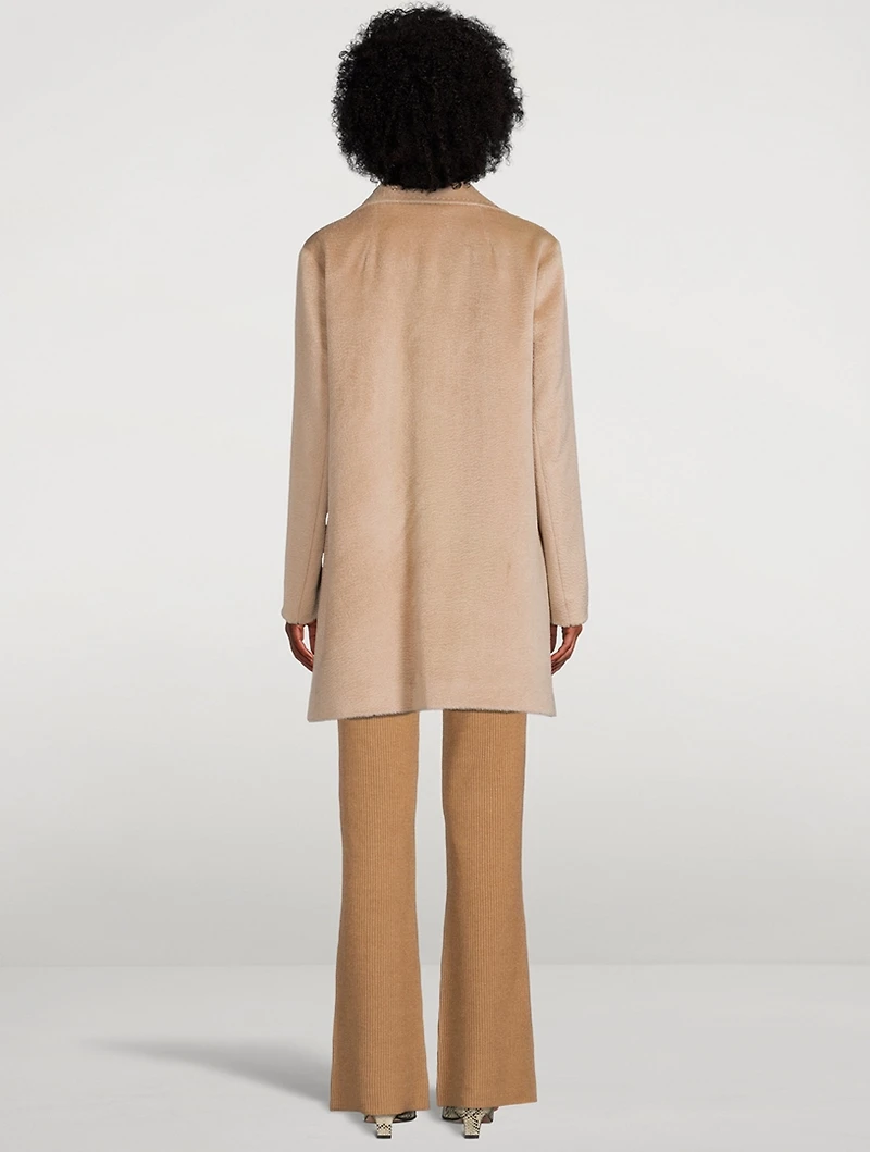 Baby Suri Alpaca And Wool Coat With Detachable Down Lining