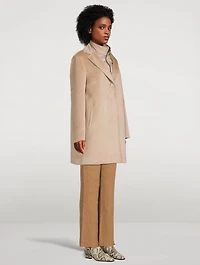 Baby Suri Alpaca And Wool Coat With Detachable Down Lining