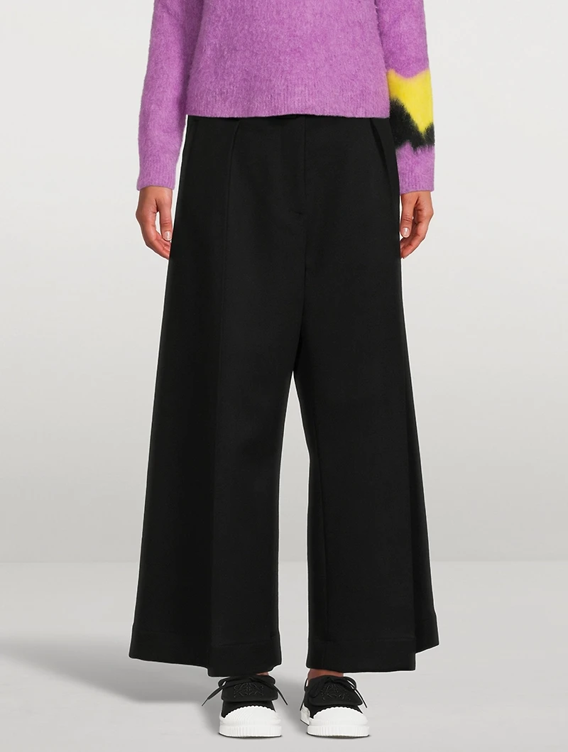 Wool Trousers With Belt