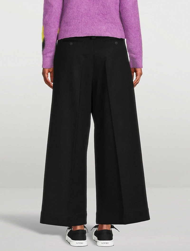 Wool Trousers With Belt