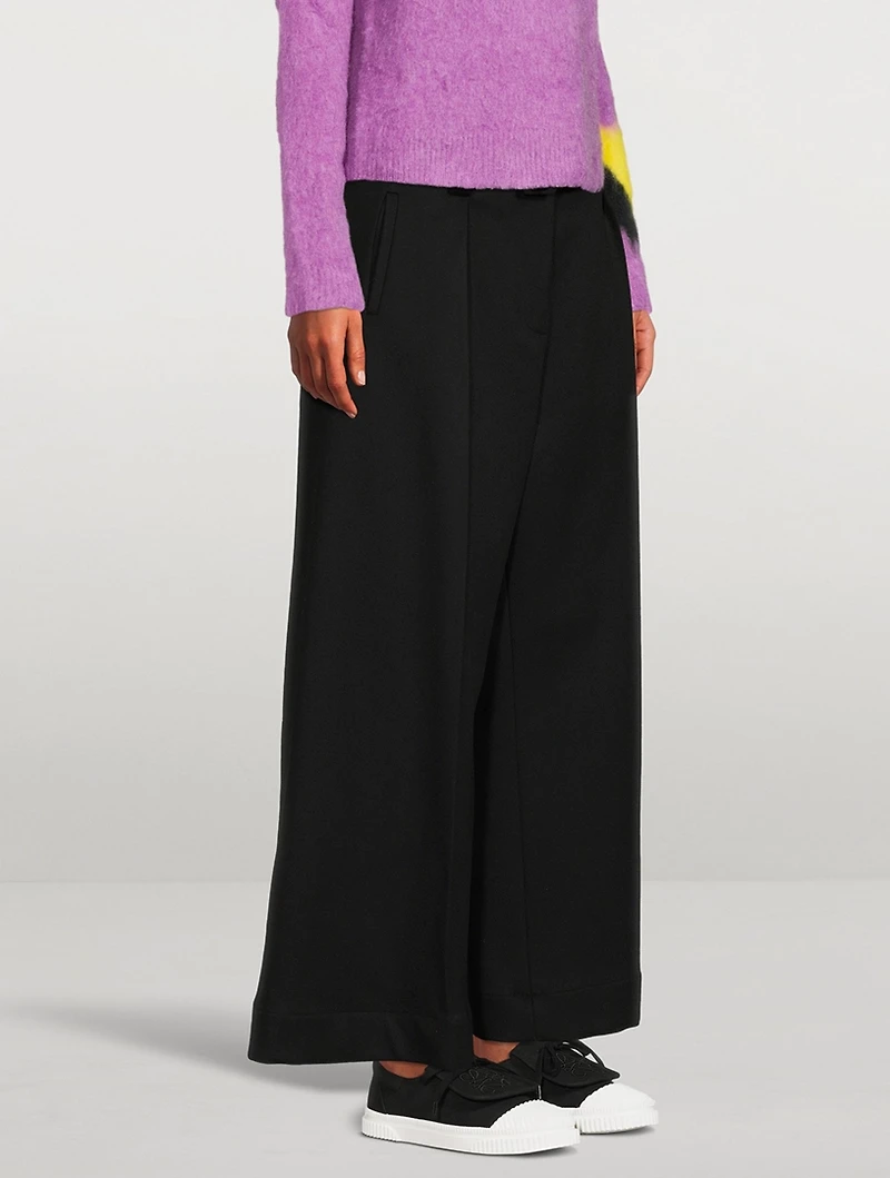 Wool Trousers With Belt