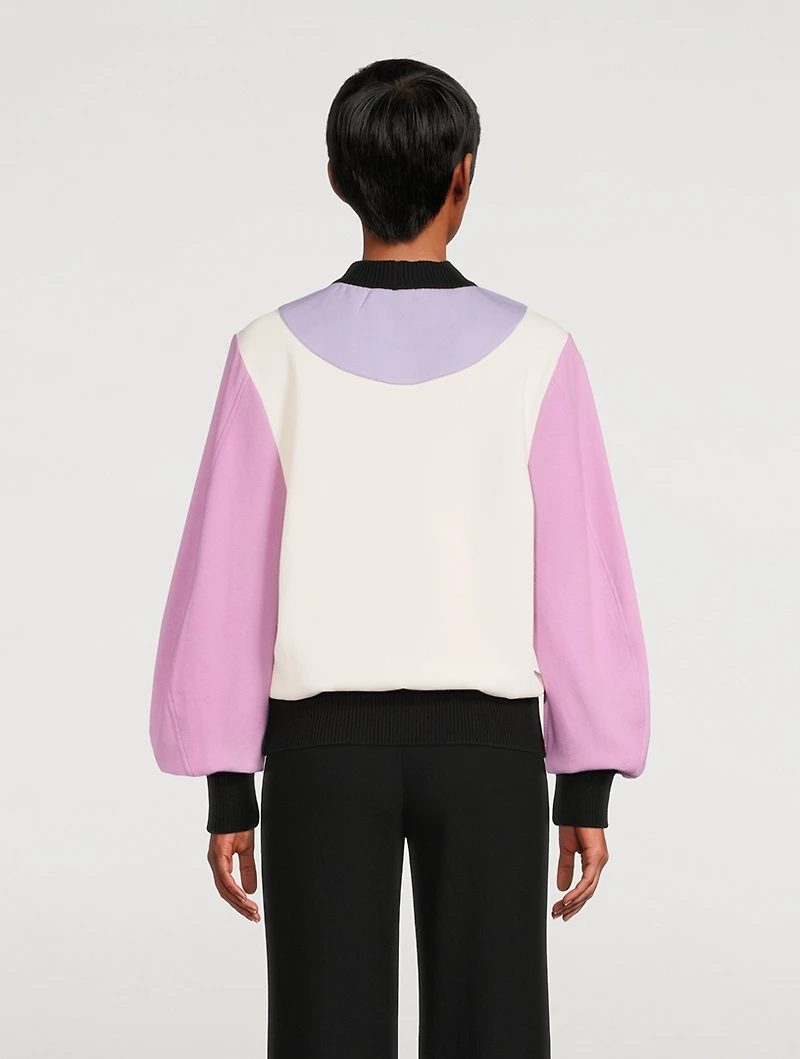 Circular Sleeve Colourblock Sweatshirt