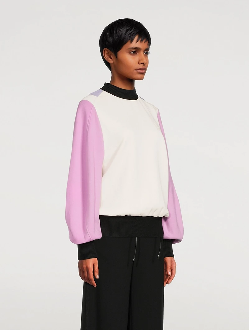 Circular Sleeve Colourblock Sweatshirt