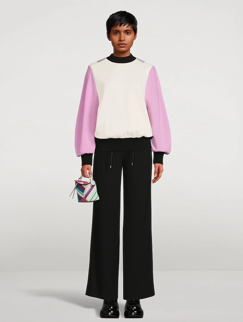 Circular Sleeve Colourblock Sweatshirt