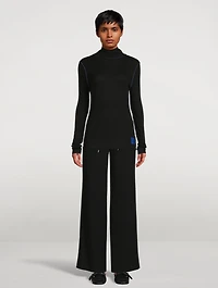 Ribbed Turtleneck Top