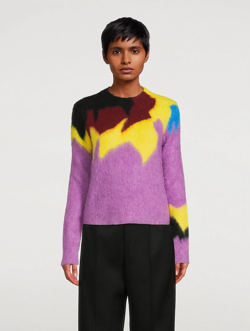 Intarsia Crewneck Sweater