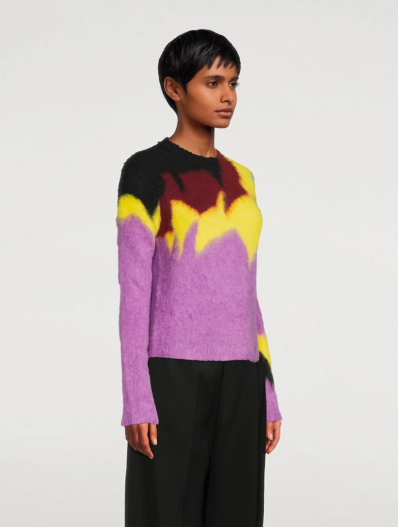 Intarsia Crewneck Sweater