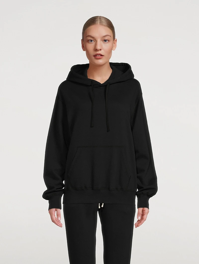 Lightweight Terry Cotton Relaxed Hoodie