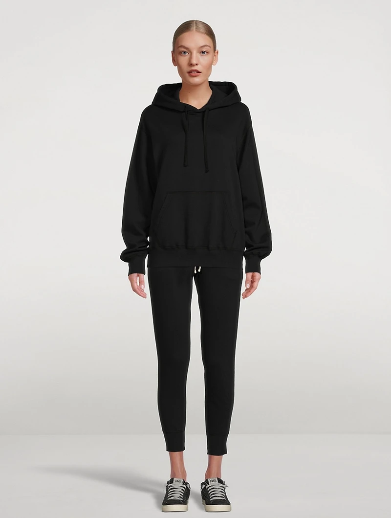 Lightweight Terry Cotton Relaxed Hoodie