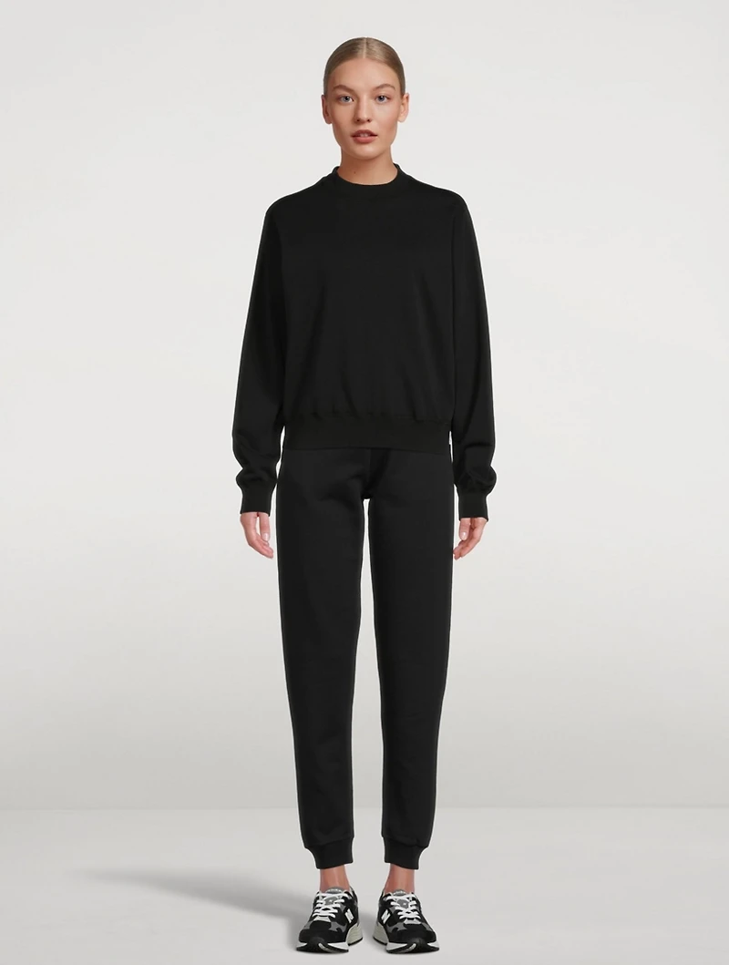 Lightweight Terry Cropped Sweatshirt