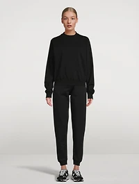 Lightweight Terry Cropped Sweatshirt