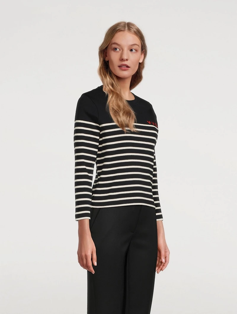 Long-Sleeve T-Shirt Striped Print