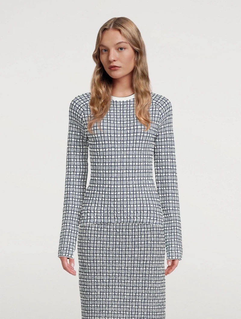 Stretch Jacquard Sweater