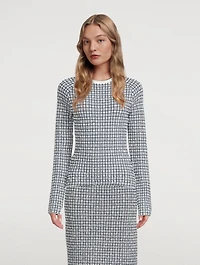 Stretch Jacquard Sweater
