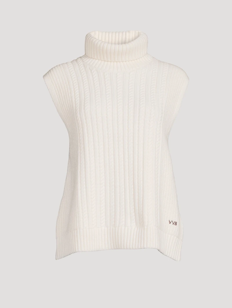 Sleeveless Turtleneck Sweater