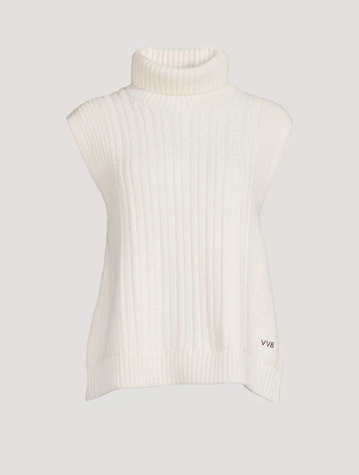 Sleeveless Turtleneck Sweater