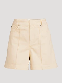 Cotton High-Waisted Denim Shorts