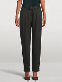 Belted Jersey Trousers